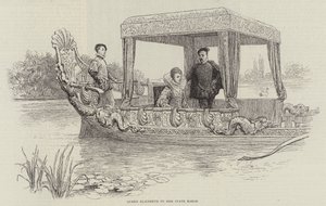 Queen Elizabeth in Her State Barge by Charles Green